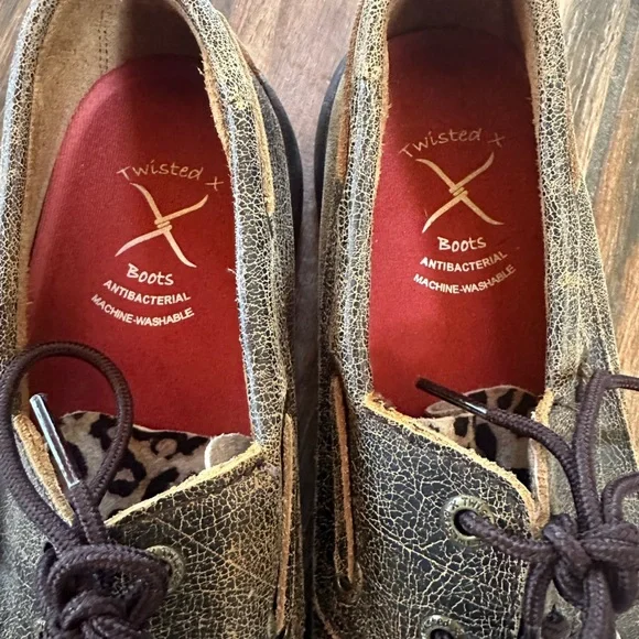 Twisted X Boots women’s Cheetah print driving mocs. Western style moccasins. Sz8 - Picture 4 of 10